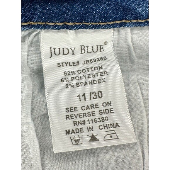 Judy Blue Acid Washed Distressed Skinny Jeans Size 11/30 Medium Wash EUC!! - Picture 6 of 6